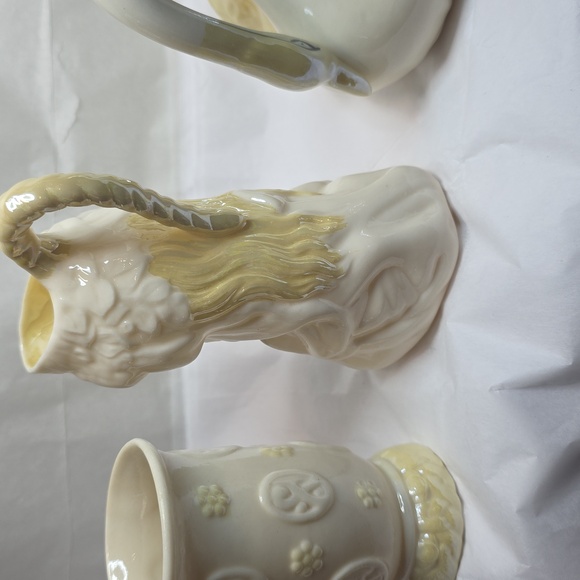 Belleek Erne Vase, Undine Water Maiden Girl Creamer, Swan Creamer - Picture 7 of 11